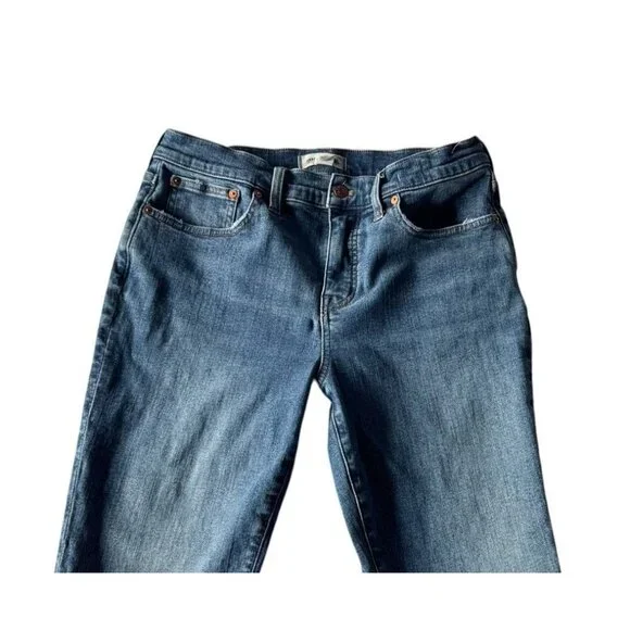 Madewell Women's Sz 29 Mid-Rise Kick Out Jeans Blue Denim - Picture 4 of 10